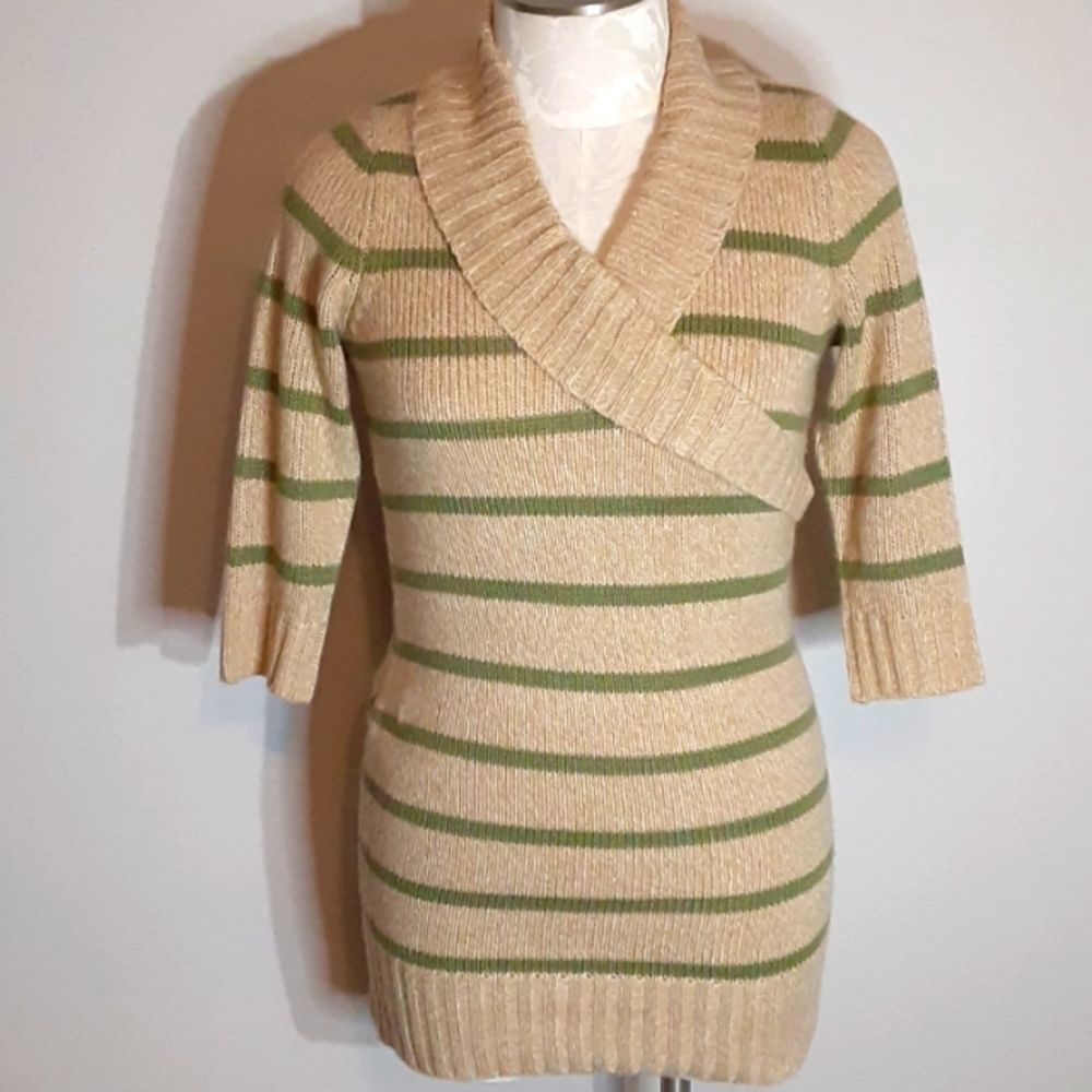 Pink Rose Petite Tan Sweater Dress